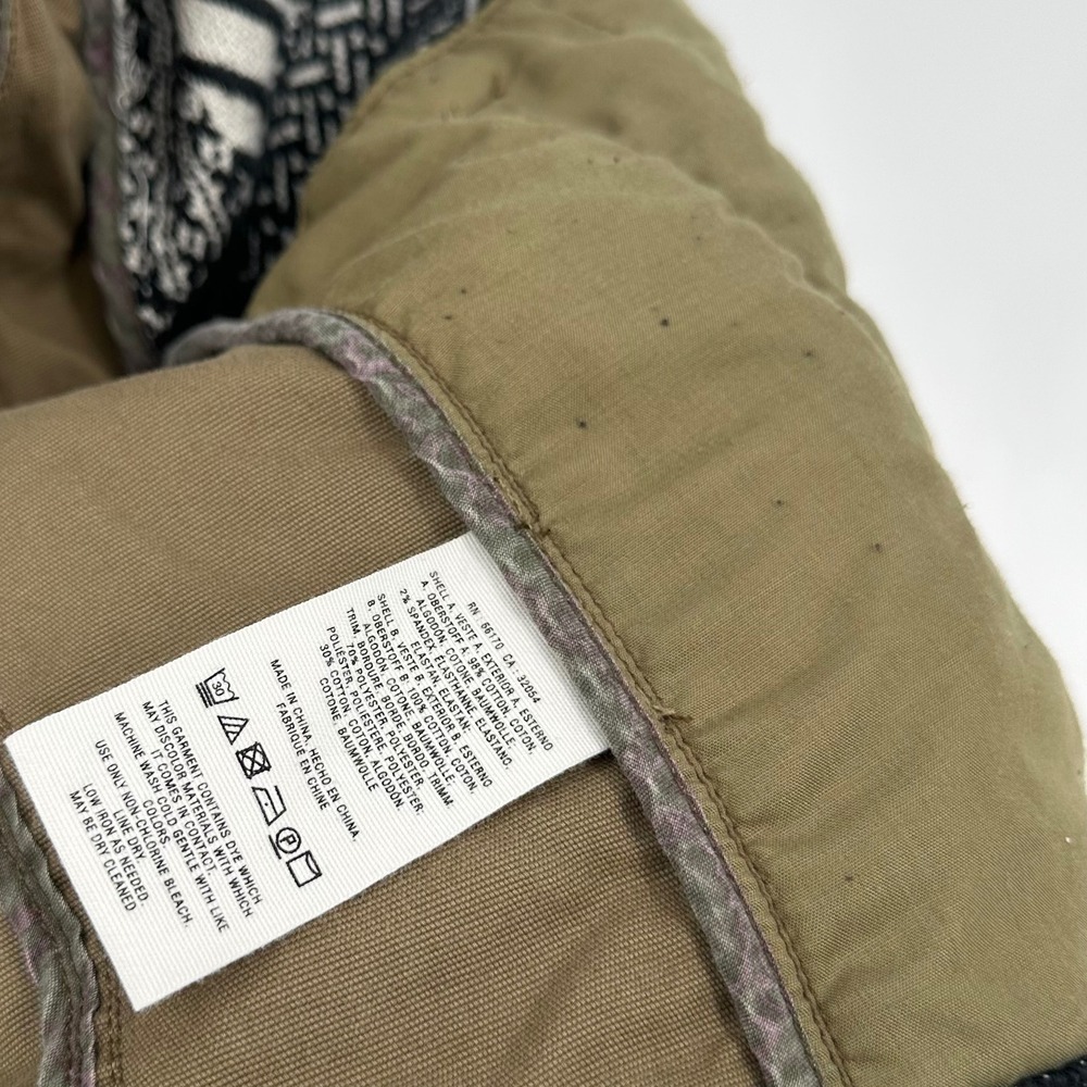 Anthropologie Hei Hei Fringe Pattern Anorak Jacket Keffiyeh Green XS - Picture 10 of 11